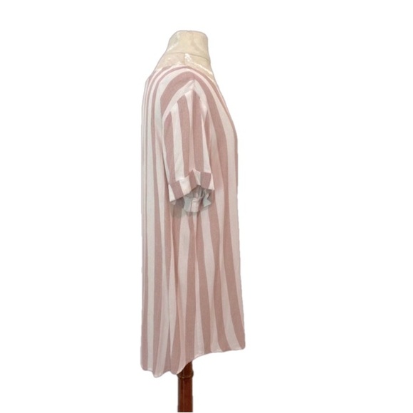 NWT Soft Surroundings Cabana Tee Gauze Short Sleeve Striped Top 10/12 Medium - Picture 3 of 10